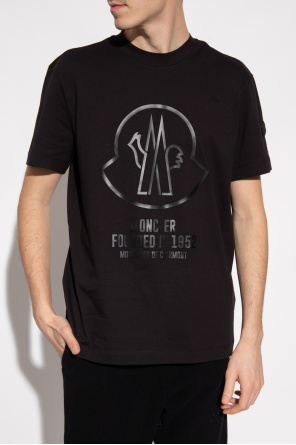 shirt with logo Moncler - Black T - SchaferandweinerShops